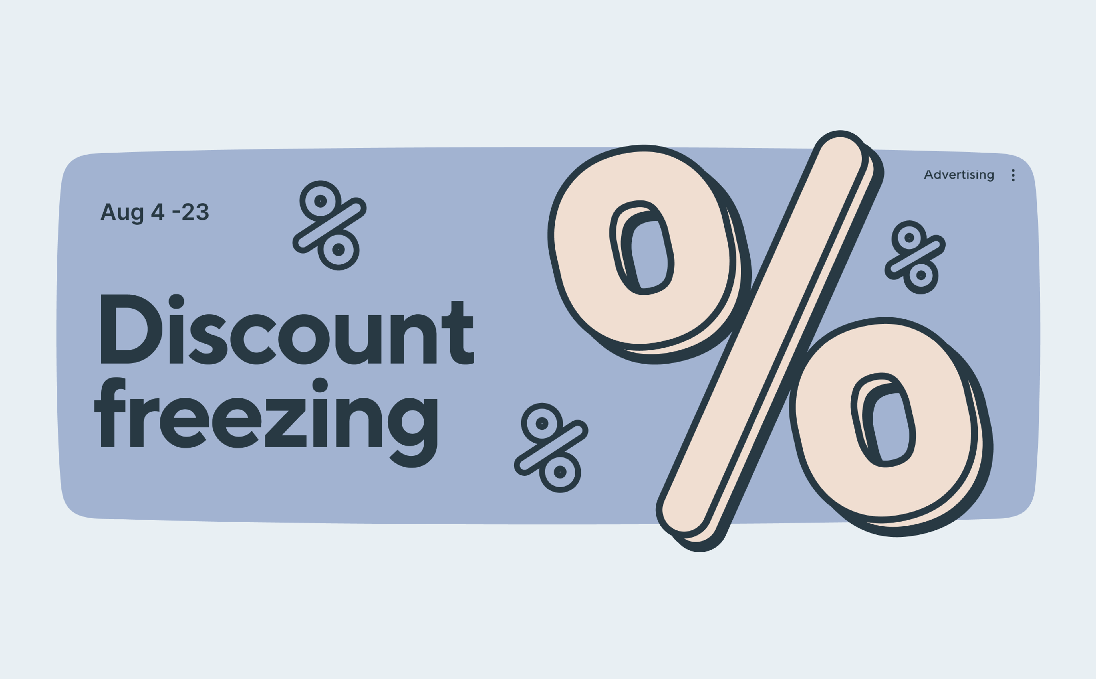 Discount freezing promo banner