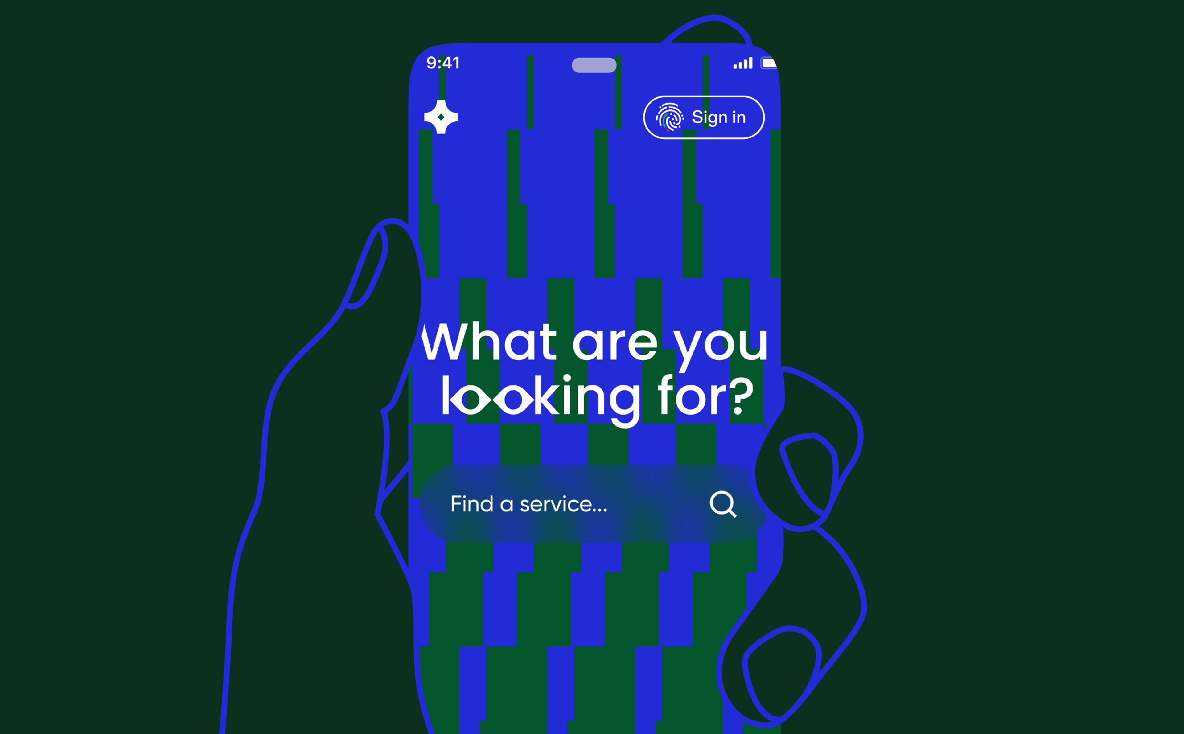Portal homepage on a phone