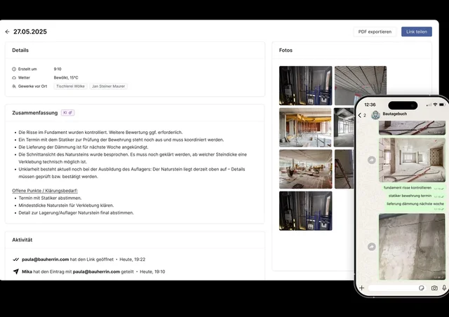 Bautagebuch App Vergleich 2026