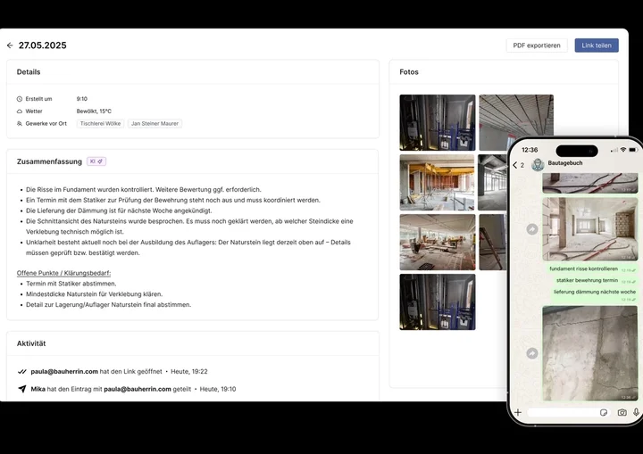 Bautagebuch App Vergleich 2026