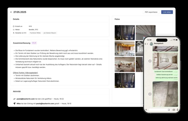 Bautagebuch App Vergleich 2026