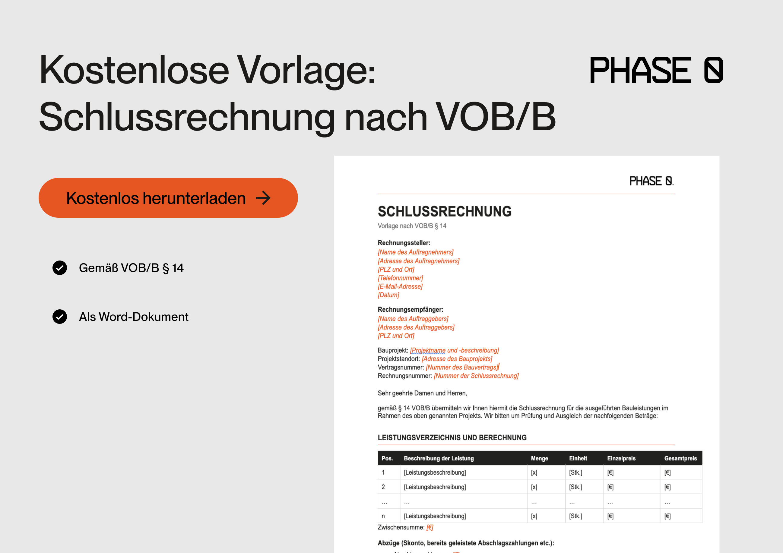 Schlussrechnung VOB_Title