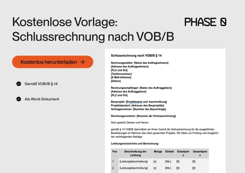 Schlussrechnung VOB_Title