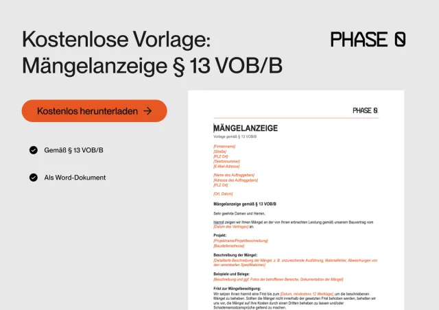 VOB Mängelanzeige Titel