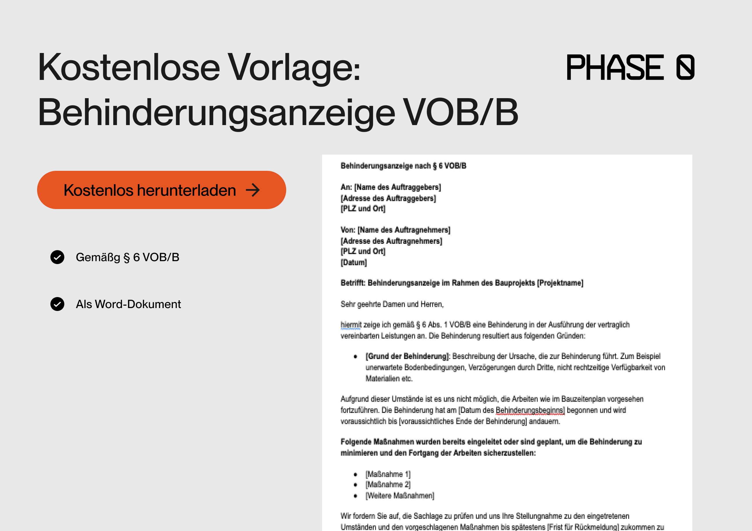 Behinderungsanzeige