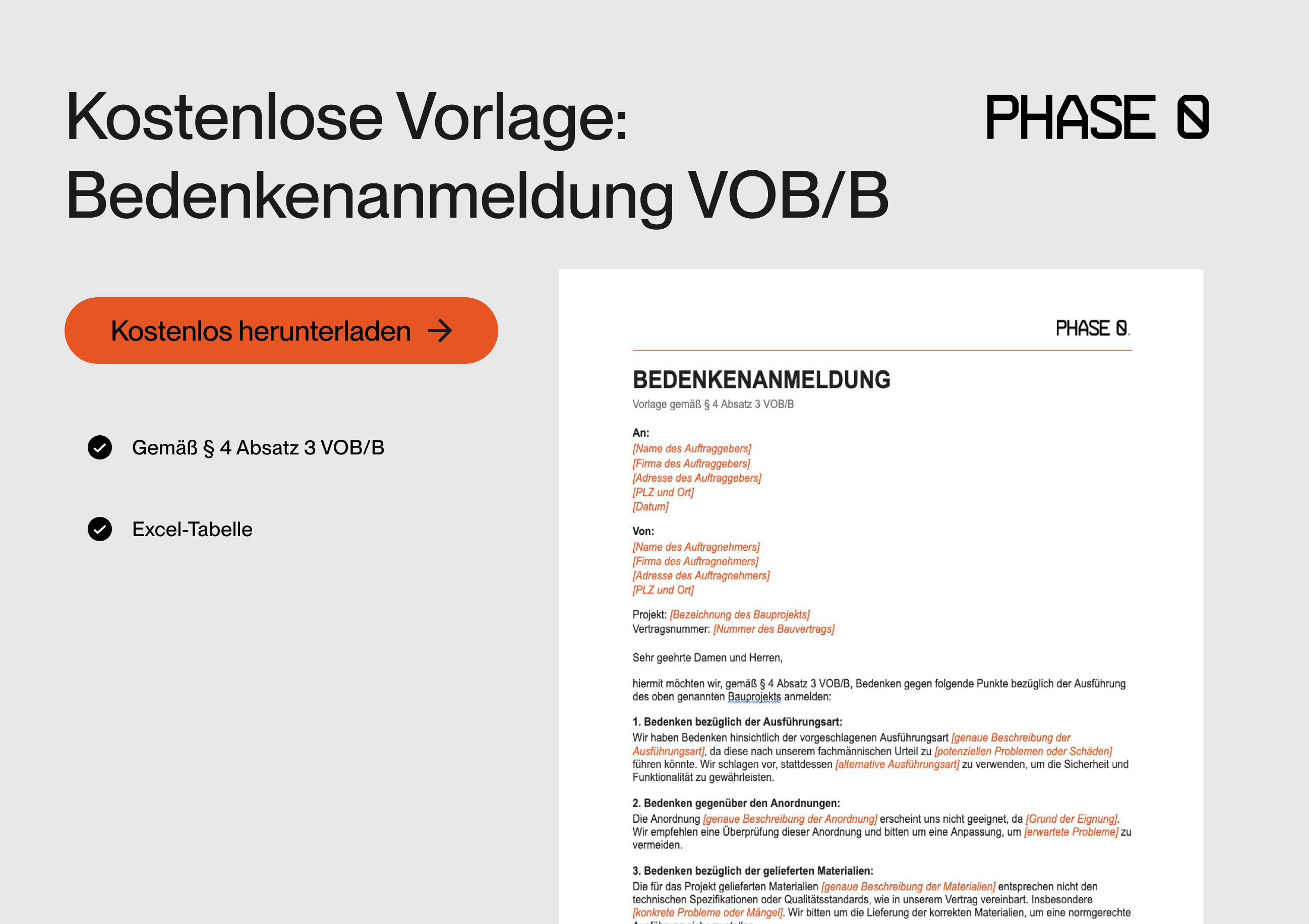 Bedenkenanzeige Vob_Titel