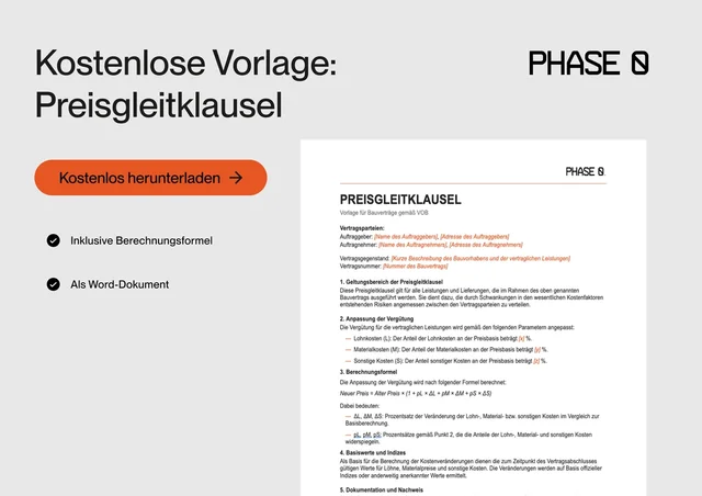 Preisgleitklausel Muster