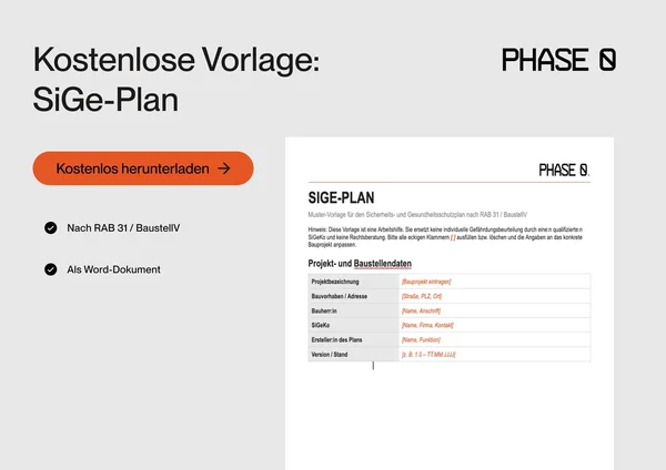 SiGe Plan Vorlage von Phase0