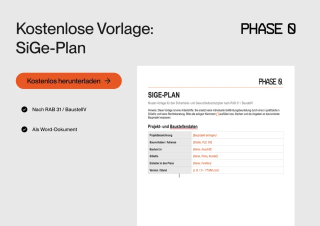 SiGe Plan Vorlage von Phase0