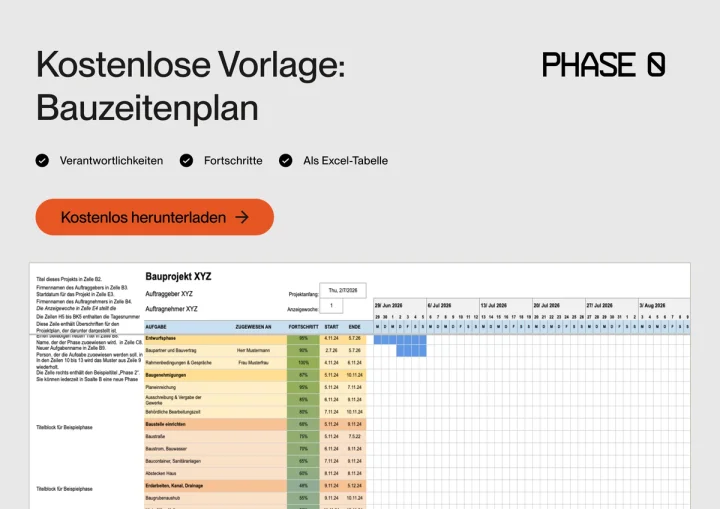 Bauzeitplan Vorlage in Excel