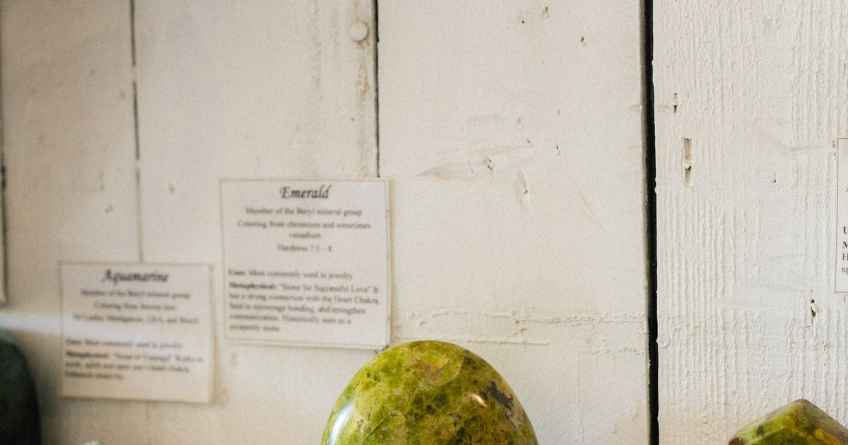 Assorted crystals arranged for a new year intention ritual