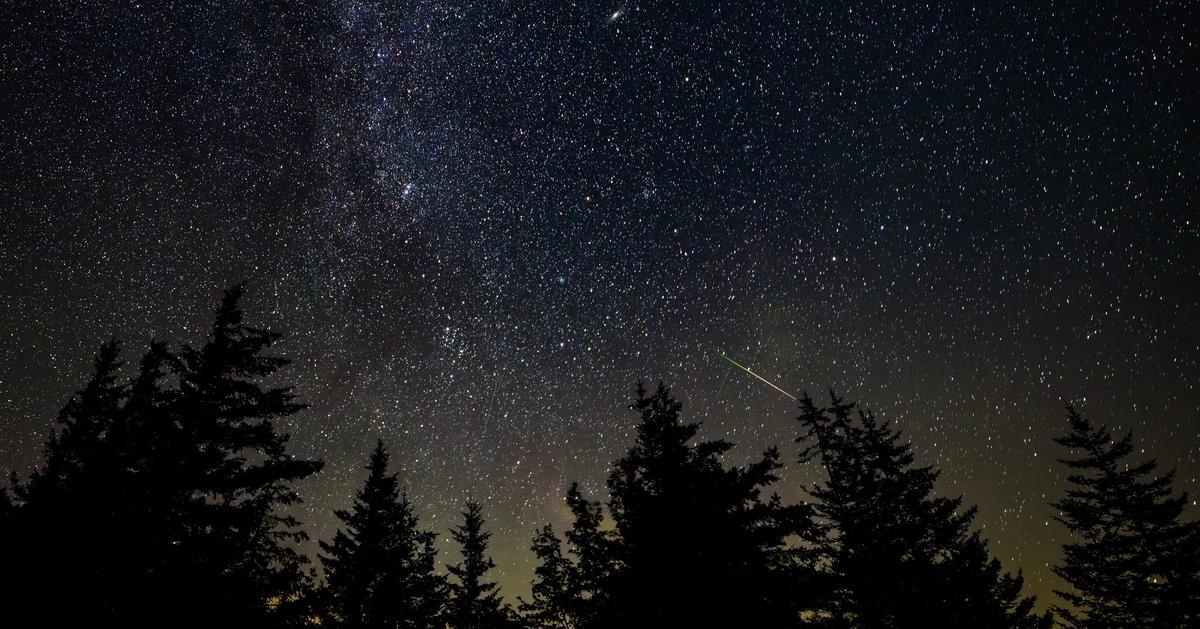 Meteor streak across a starry sky (NASA HQ 2025)
