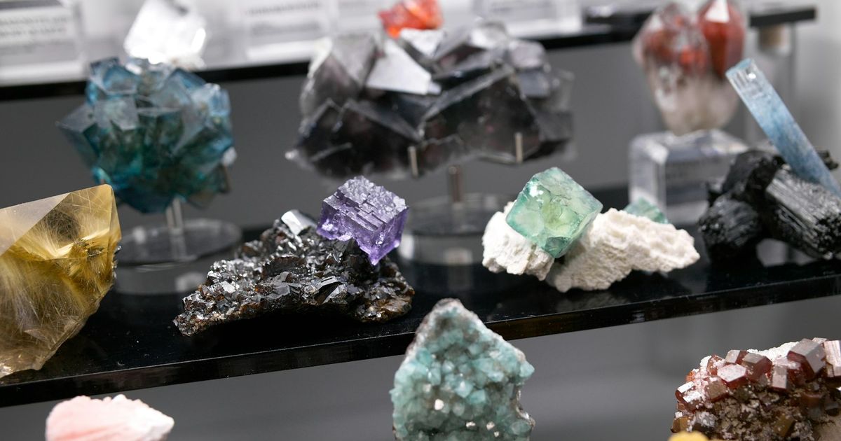 Green crystal close up with soft natural light