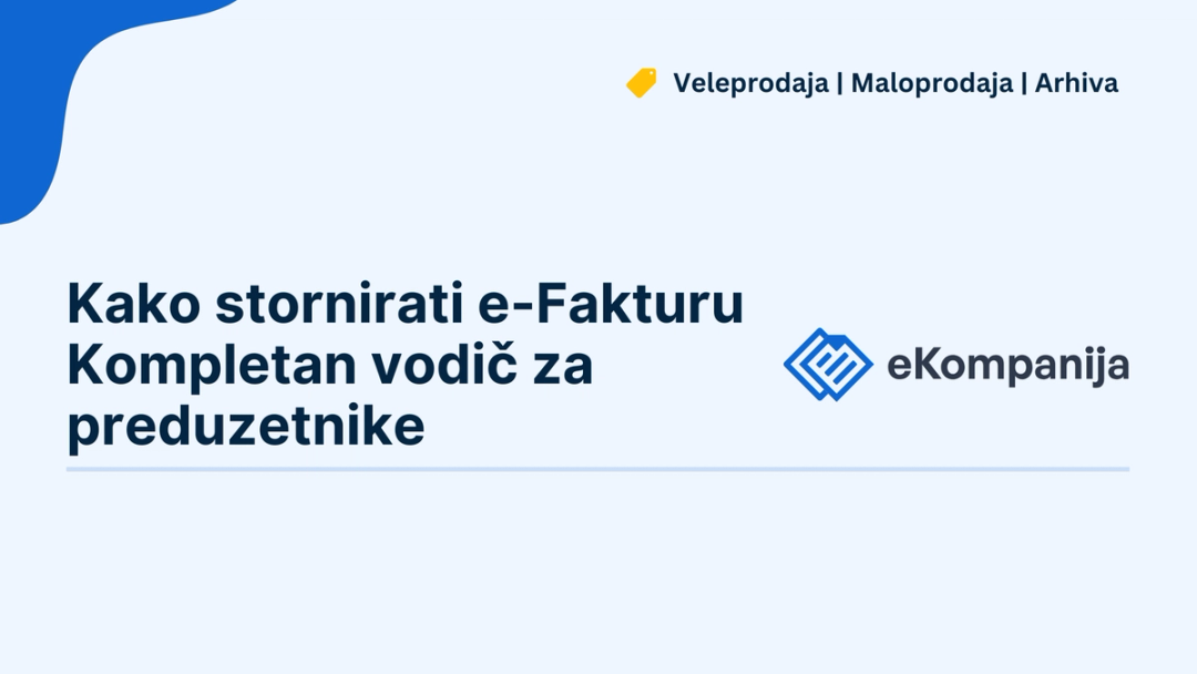 Kako stornirati e-Fakturu: Vodič korak po korak | eKompanija