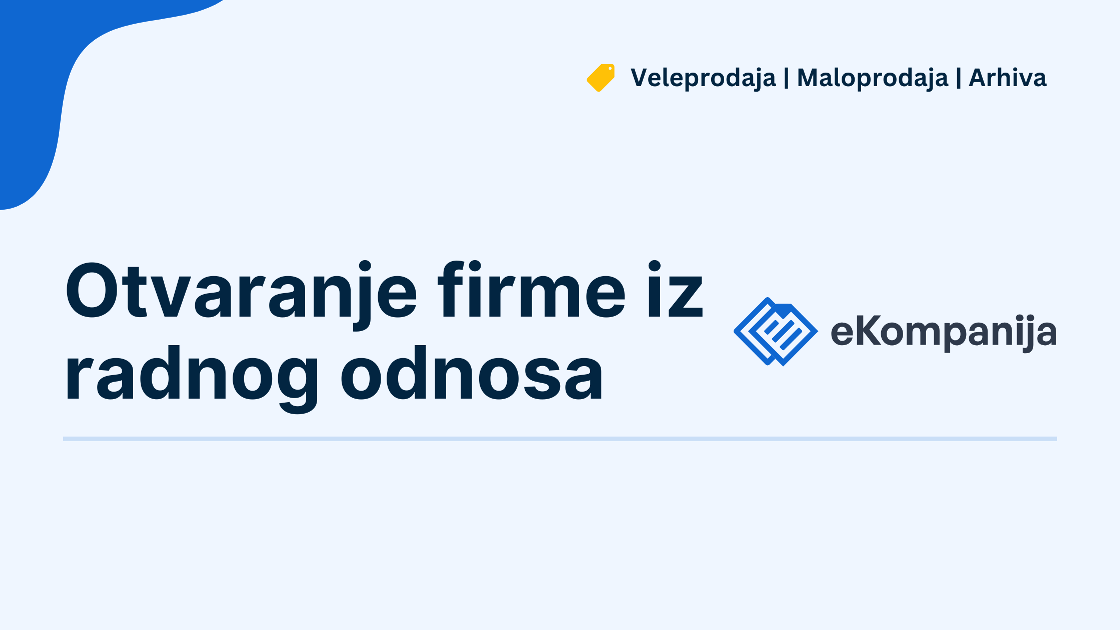 Otvaranje firme iz radnog odnosa