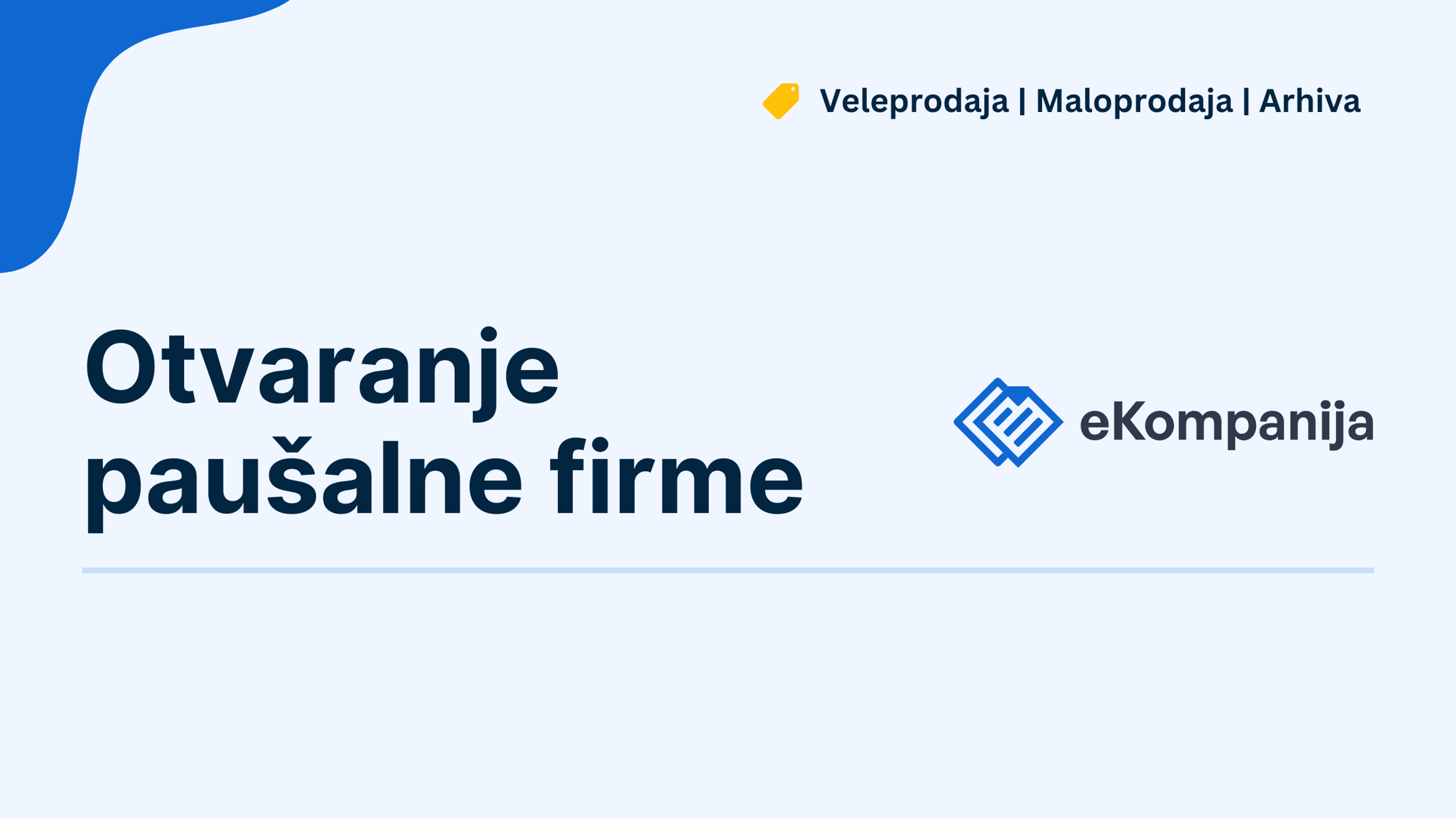 Otvaranje paušalne firme