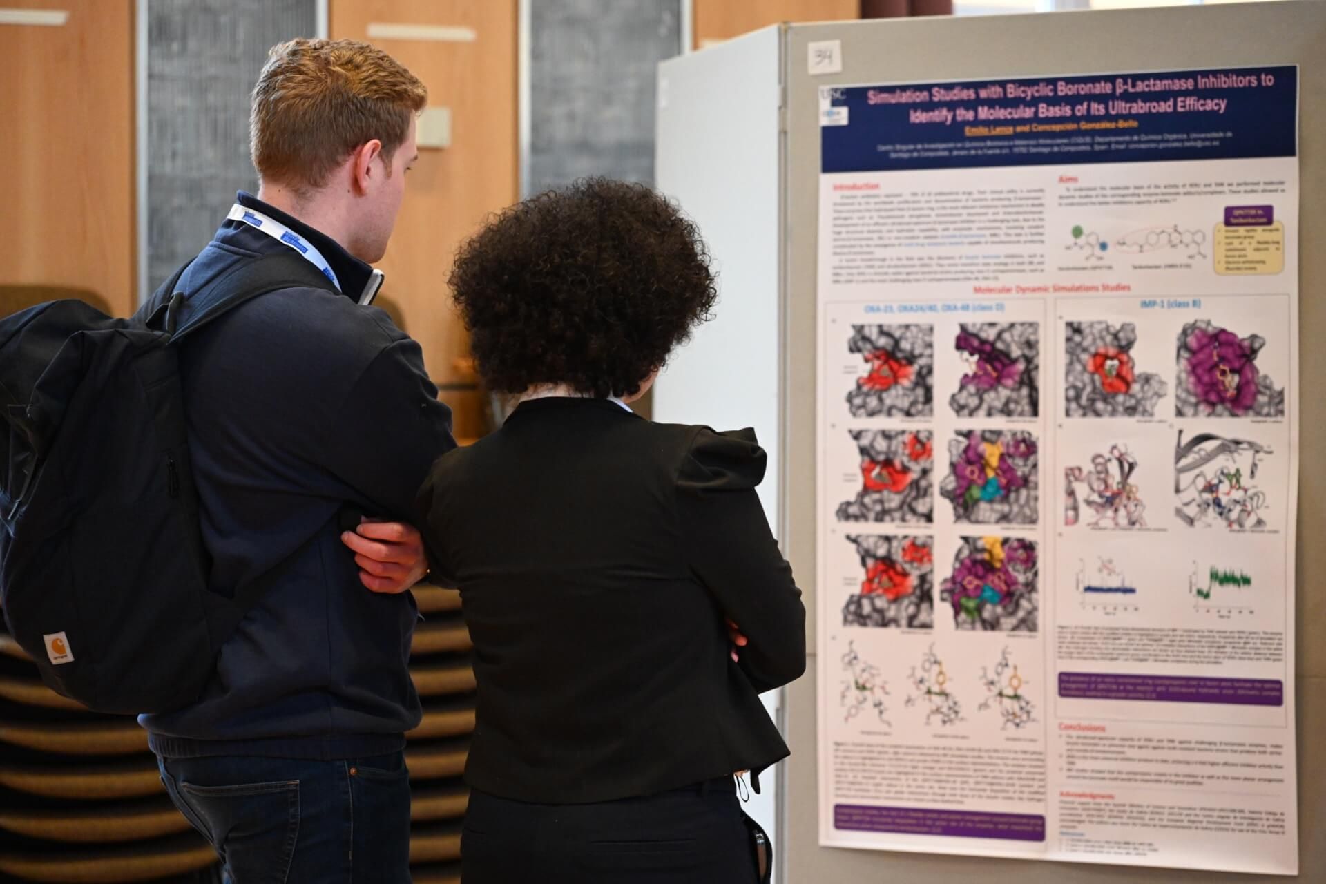Attendees viewing poster presentations at the Bonn Symposium