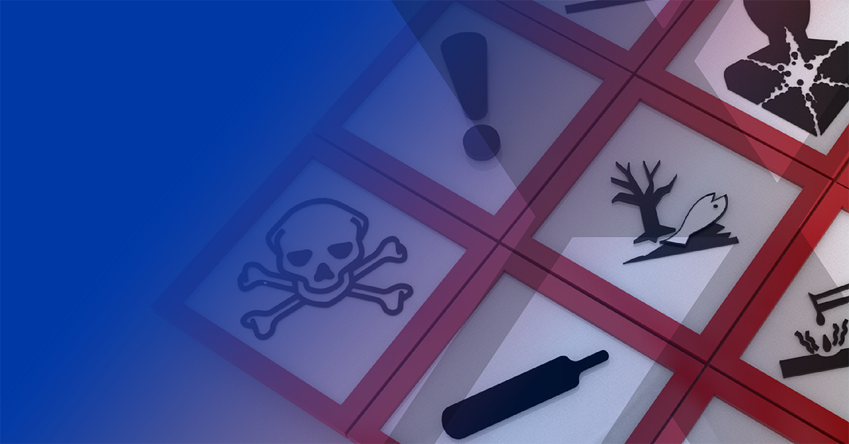 a collection of laboratory safety hazard icons