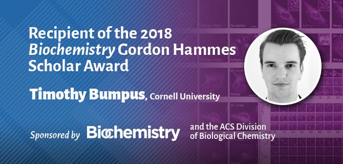 2018 Gordon Hammes Scholar Award Winner Timothy Bumpus