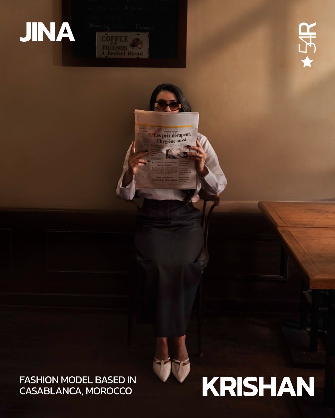 Jina Krishan, fashion model based in Casablanca,Morocco