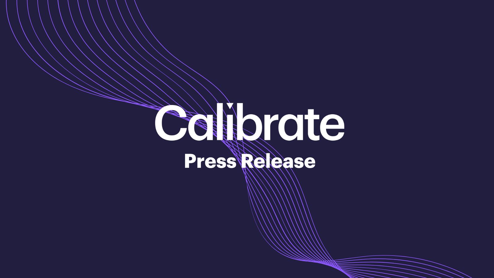 Calibrate Press Release Cover Image