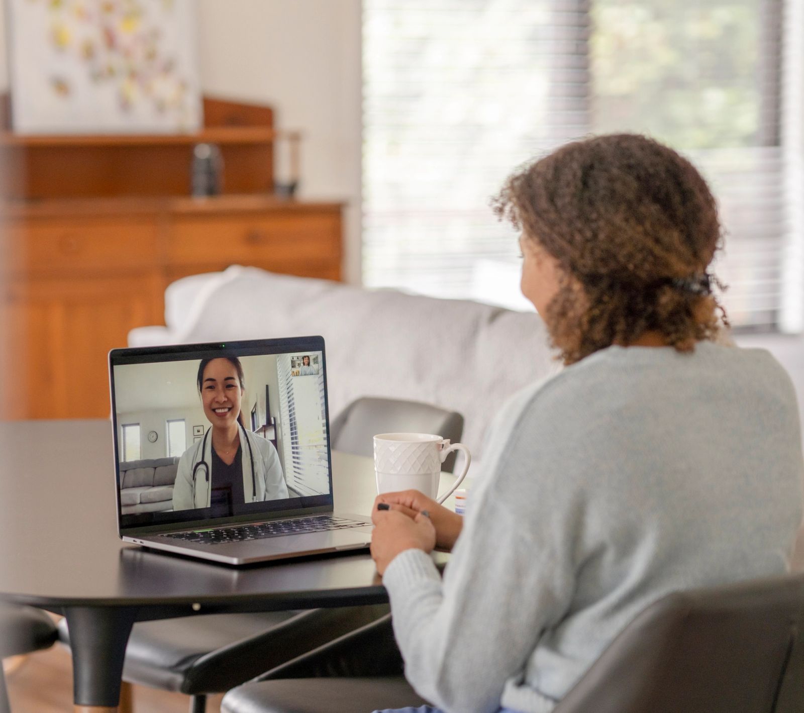 Women on a video call with a medical professional