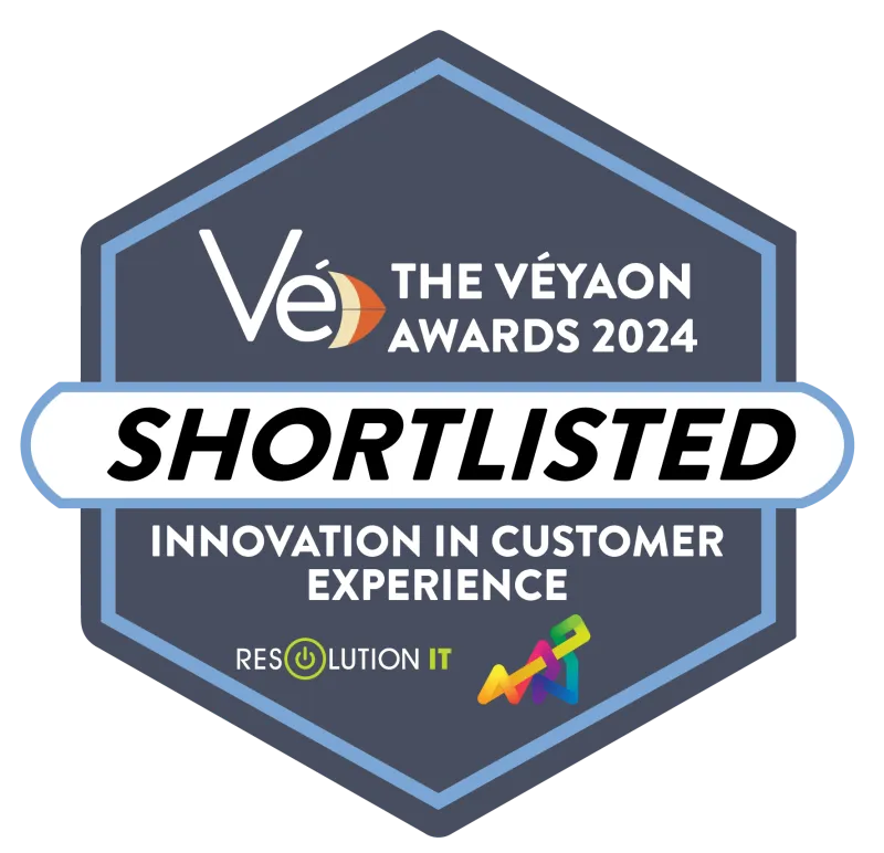 The Veyaon Awards logo for Shortlisted entries to the Innovation in Customer Experience category