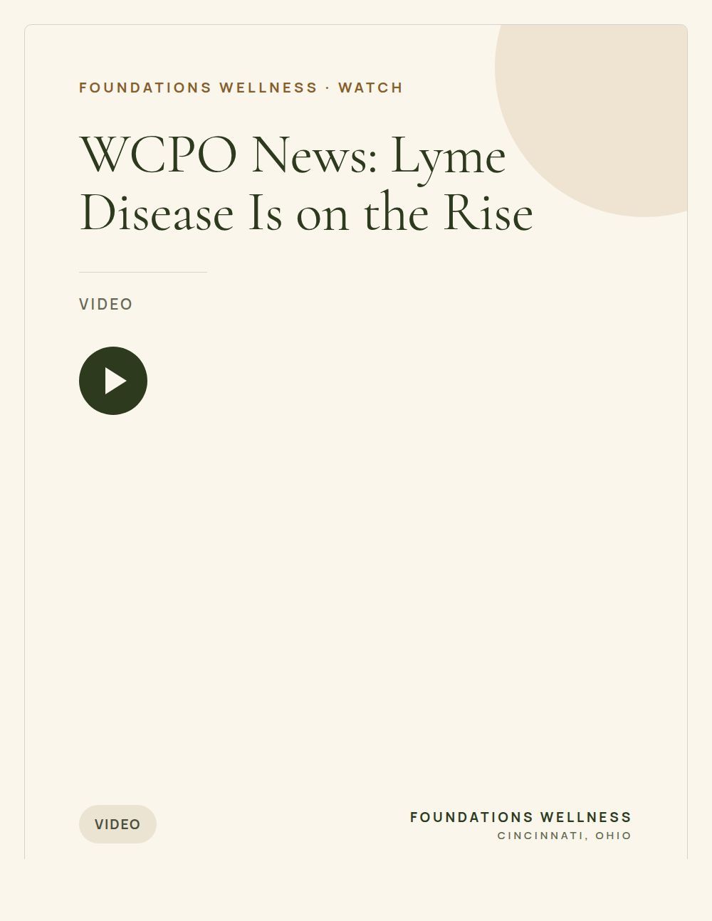 Cover tile for the WCPO News: Lyme Disease Is on the Rise recording