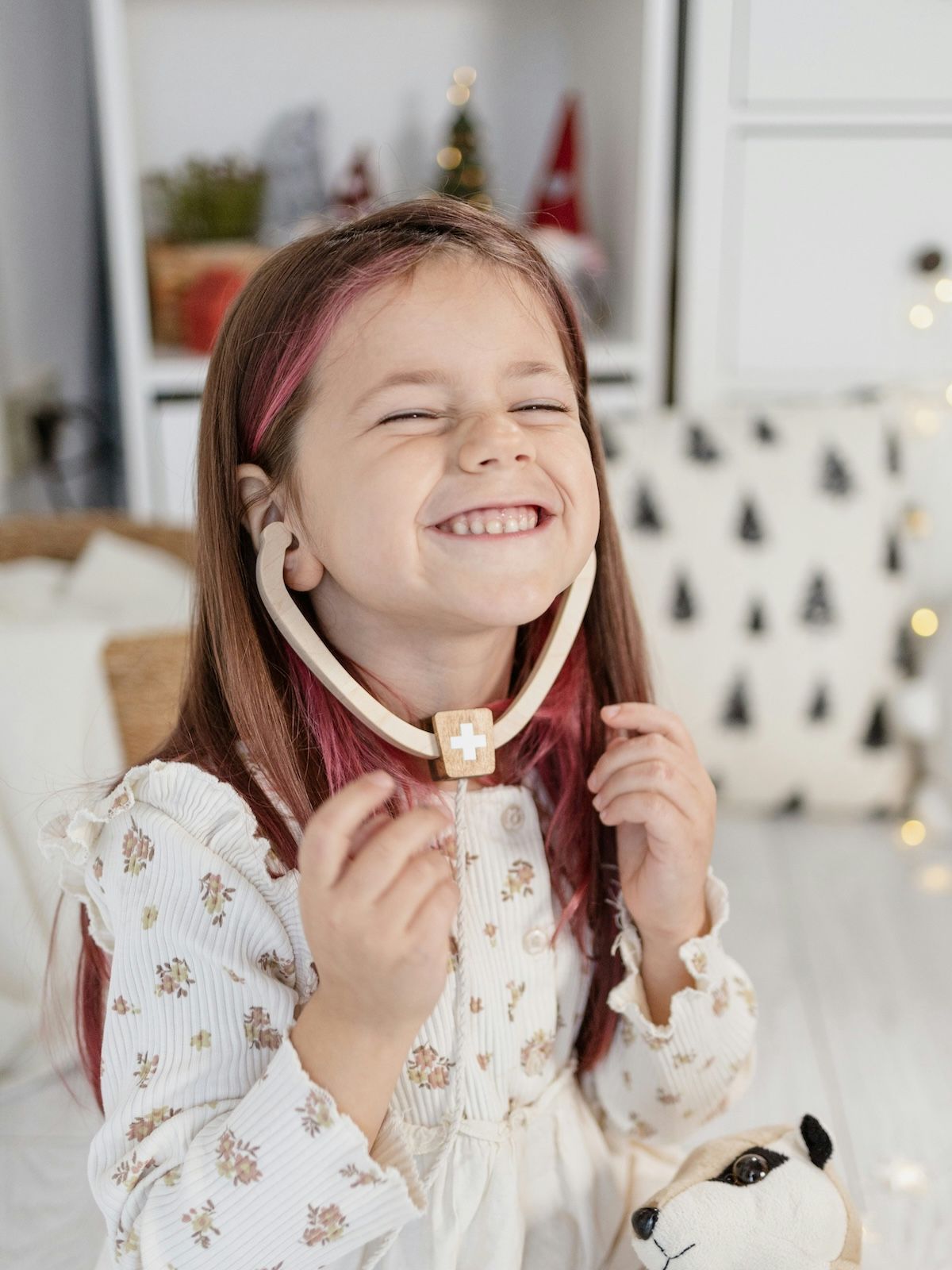A child receiving holistic pediatric care from Foundations Wellness