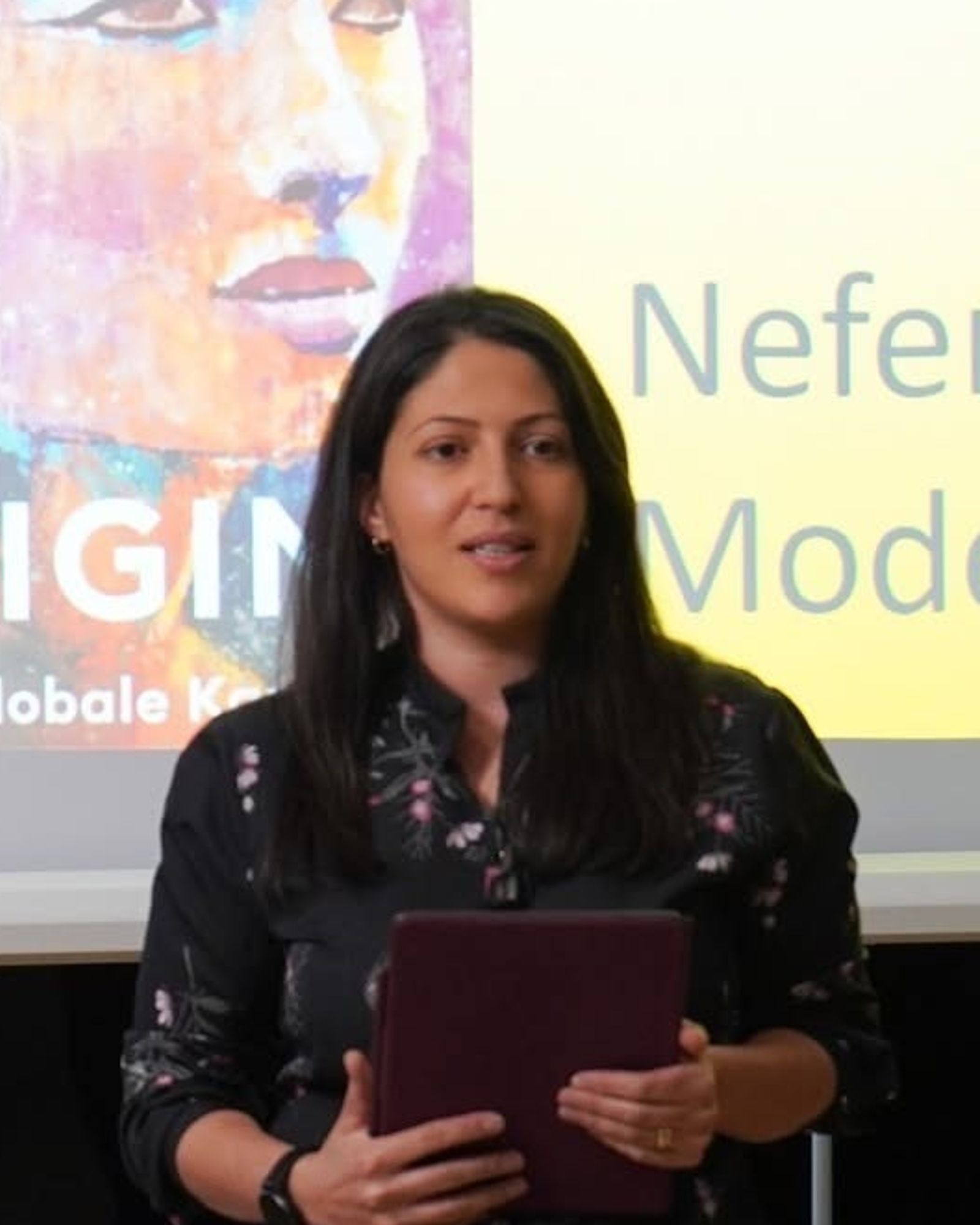 Naira Sahakyan in her office at the American University of Armenia
