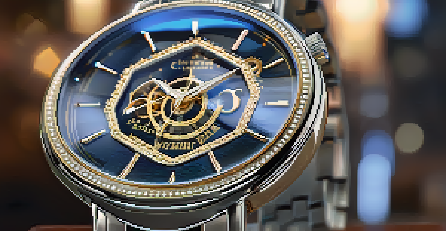 A luxury watch accompanied by a smartphone displaying its NFT certificate and tracking history.