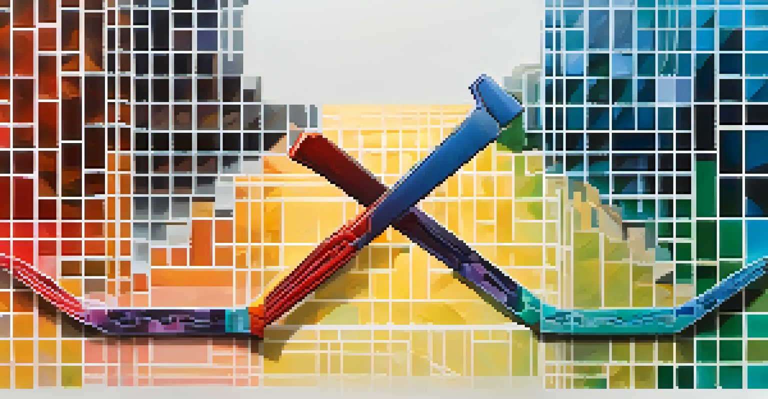 An abstract image showing a split path representing a blockchain fork, with contrasting colors and digital patterns.