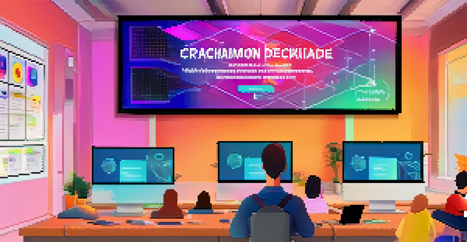 A digital classroom with students participating in an online course, showcasing the shift from traditional certificates to NFTs.