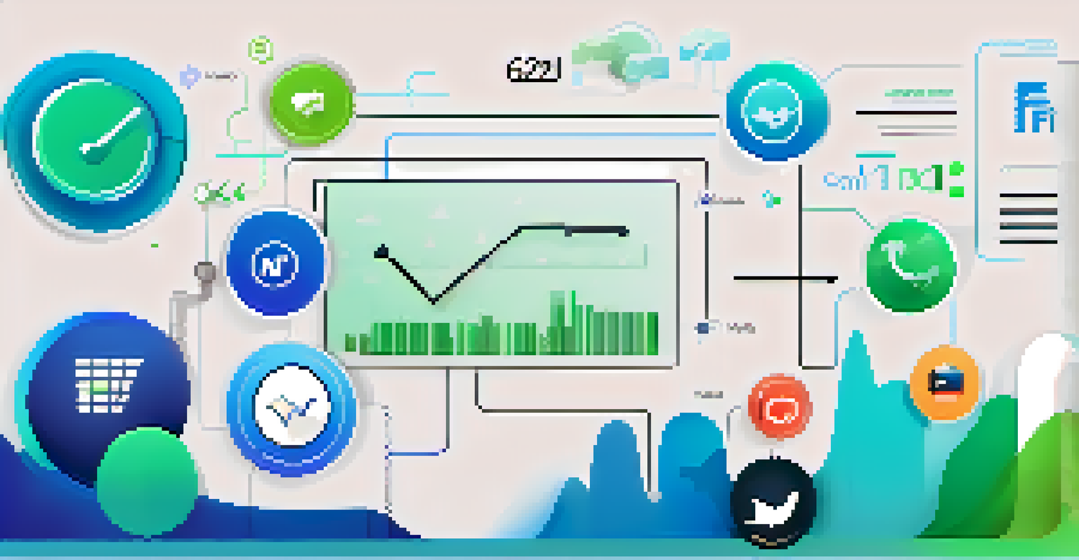An infographic illustrating market sentiment in NFTs, with a gauge pointing towards 'Bullish' and icons for social media and news.