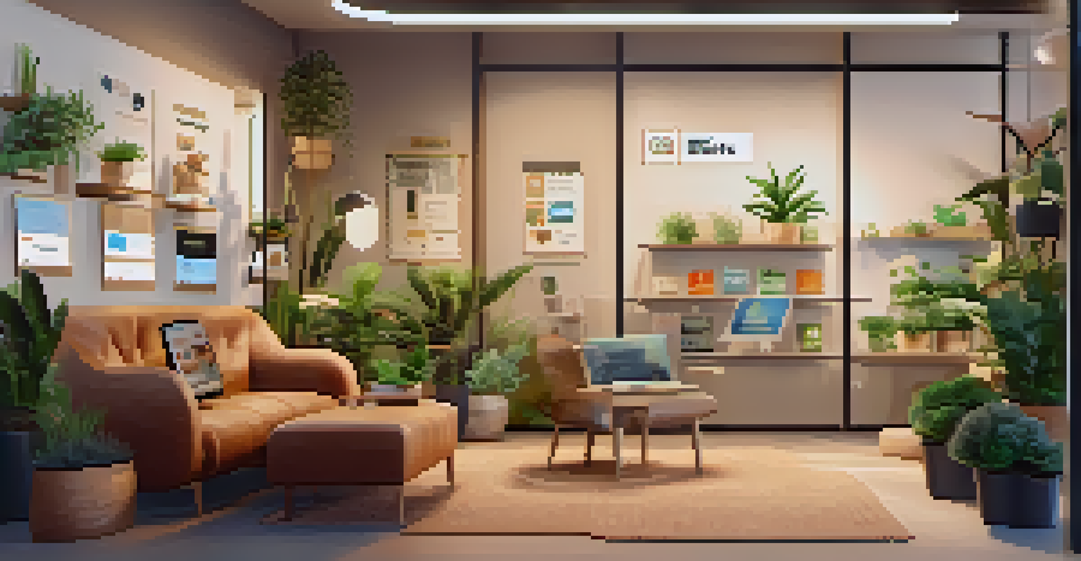 A cozy e-commerce environment with a person exploring an NFT tutorial section on a computer screen.