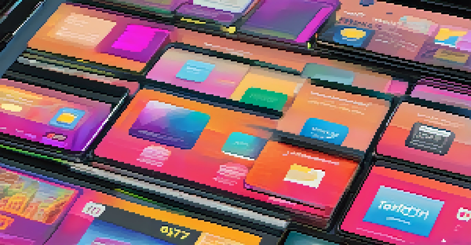 A close-up view of a digital wallet interface showing a collection of NFTs with colorful thumbnails and ownership details.