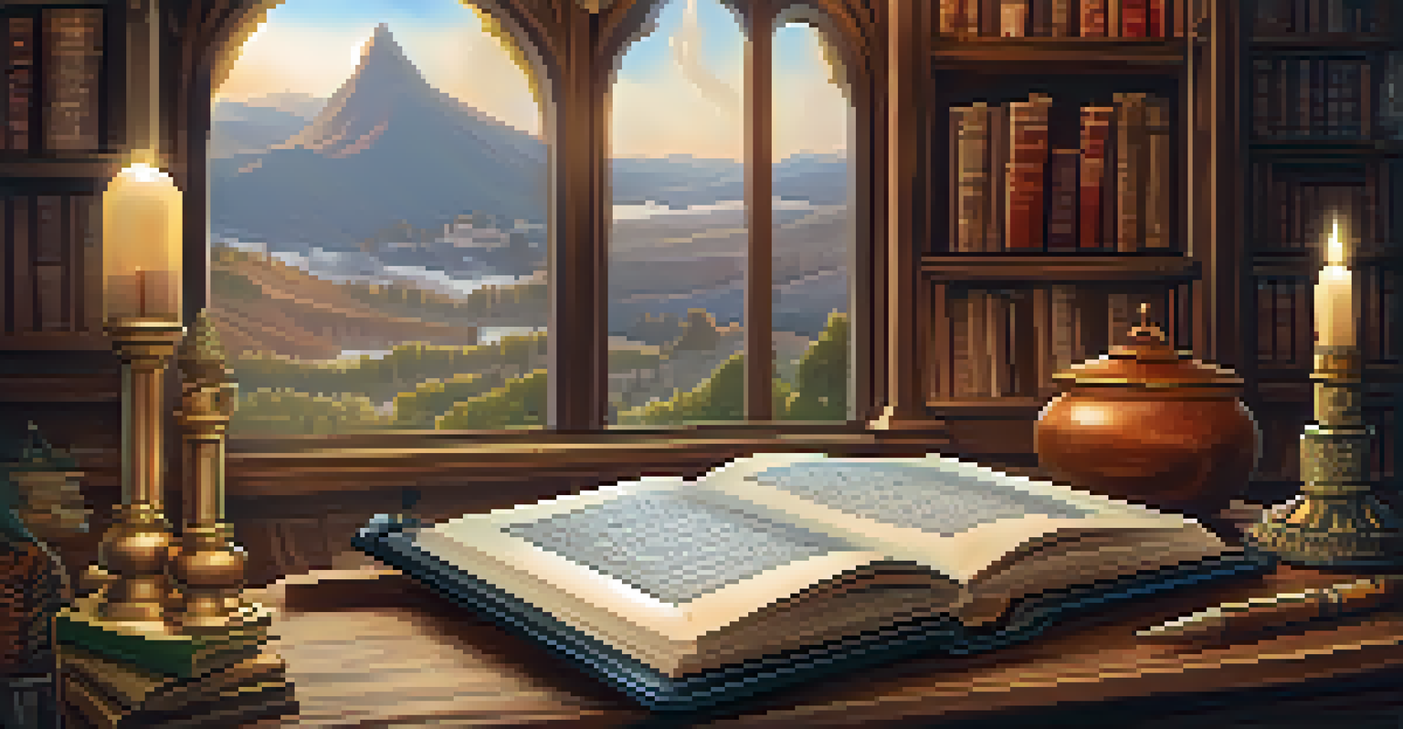 A close-up of a digital manuscript on a tablet, featuring illustrations and animations in a cozy reading nook.