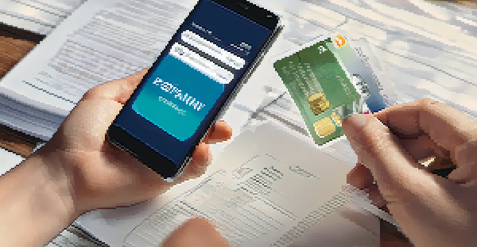 A close-up image of a hand holding a smartphone that shows a digital wallet with NFTs, with legal documents and a gavel blurred in the background.