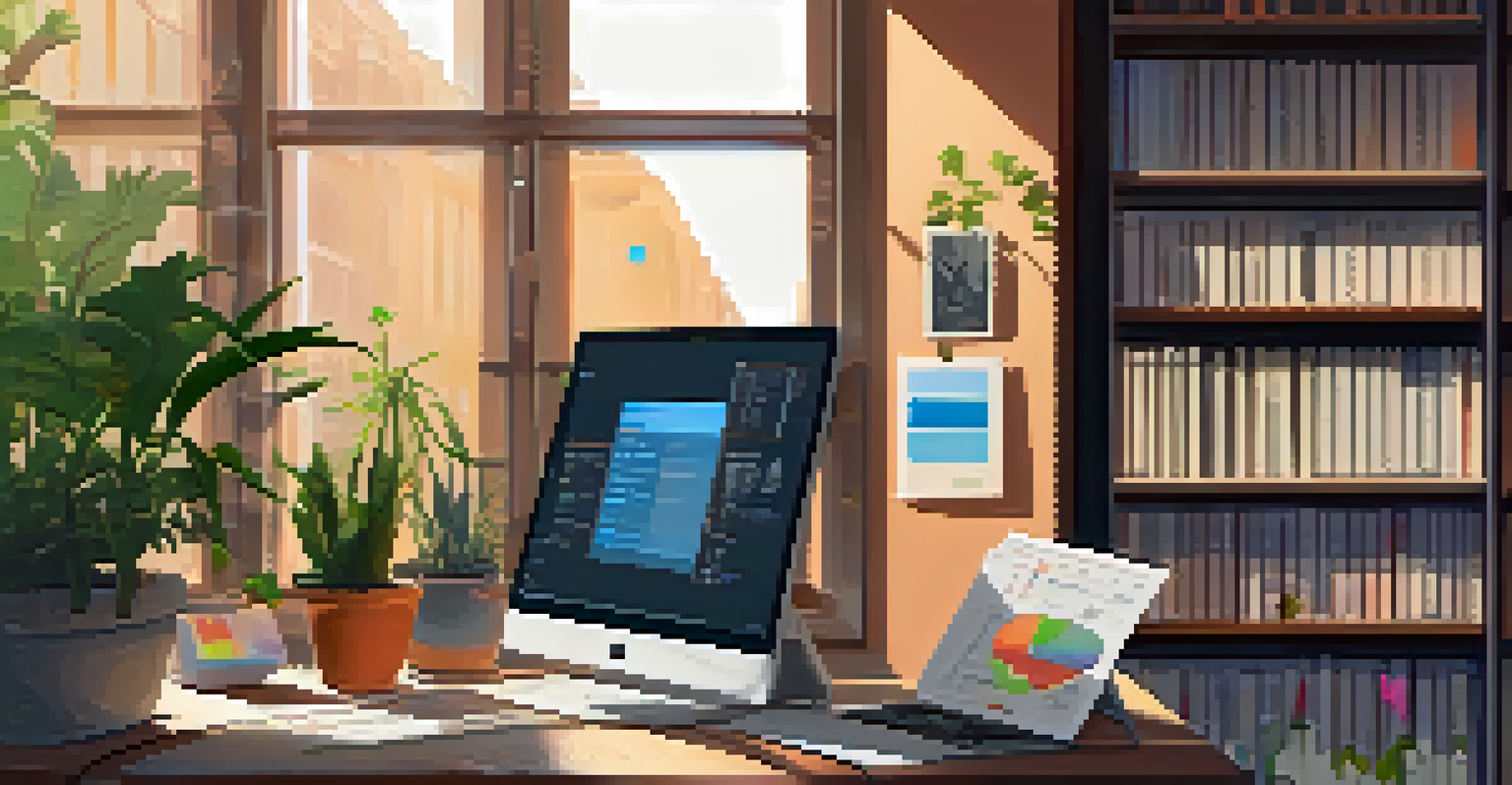 A person at a desk reviewing digital records of NFT transactions on a laptop, with natural light and plants in the background.