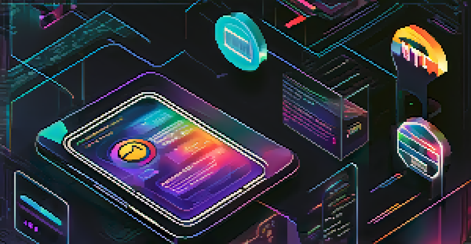 A modern digital wallet interface showcasing colorful NFTs as educational badges.