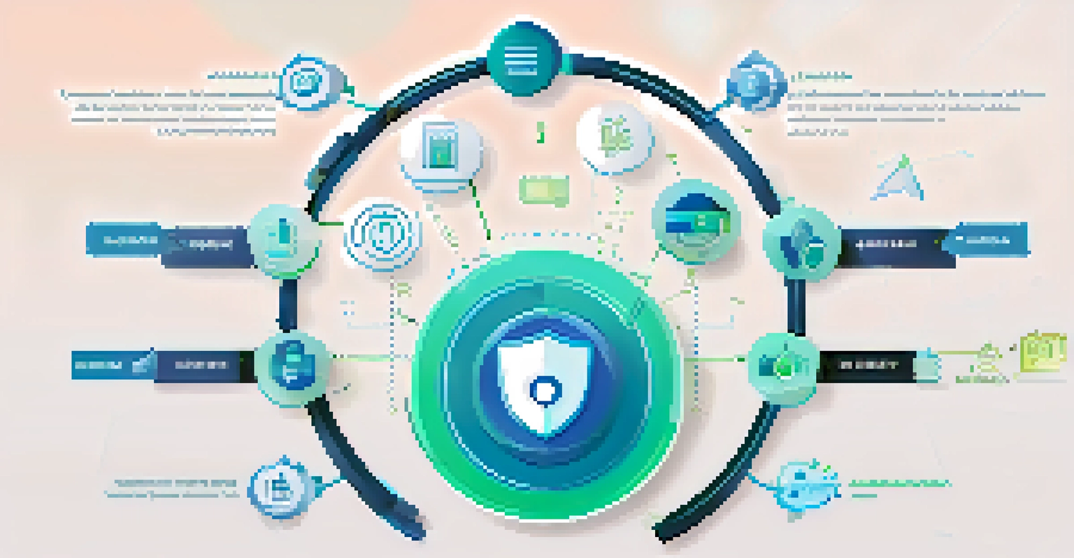 An infographic illustrating security features for NFTs with icons and a circular layout.