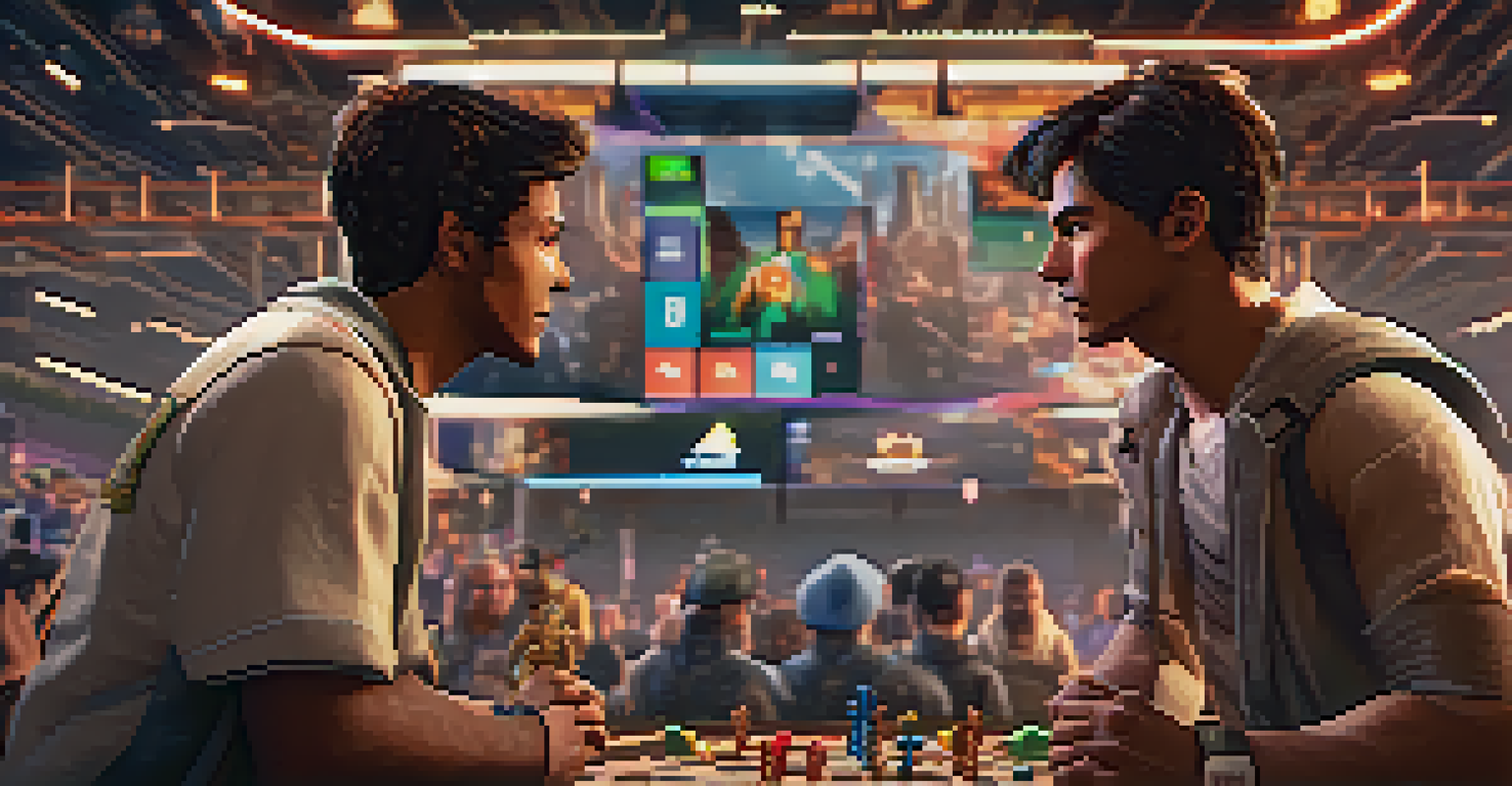 A split-screen showing one player winning with an NFT character and another player struggling, highlighting the effects of NFT ownership.