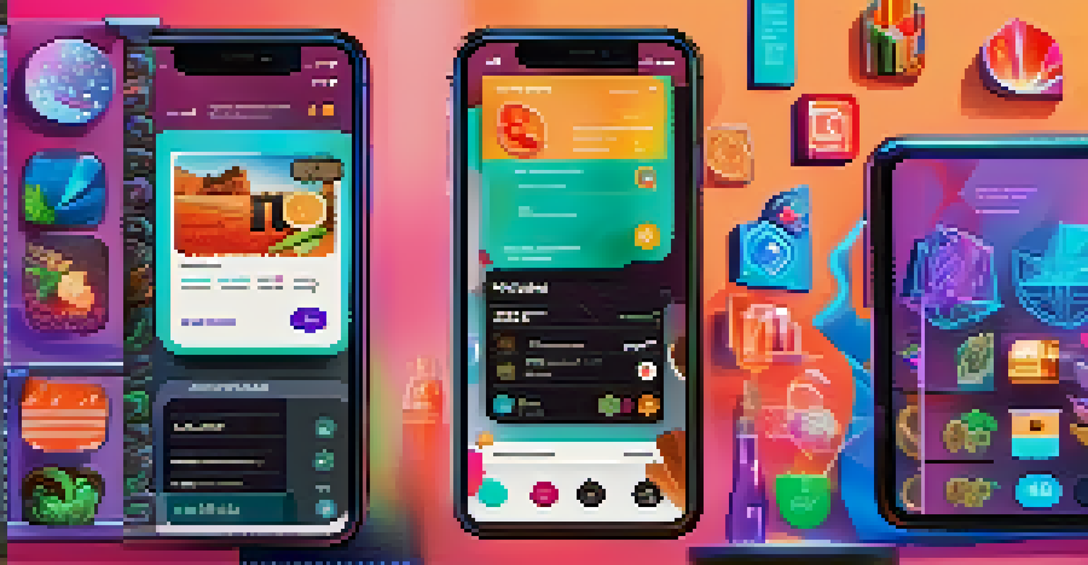 A close-up view of a digital wallet interface with various colorful NFTs displayed, emphasizing modern technology and vibrant digital artworks.