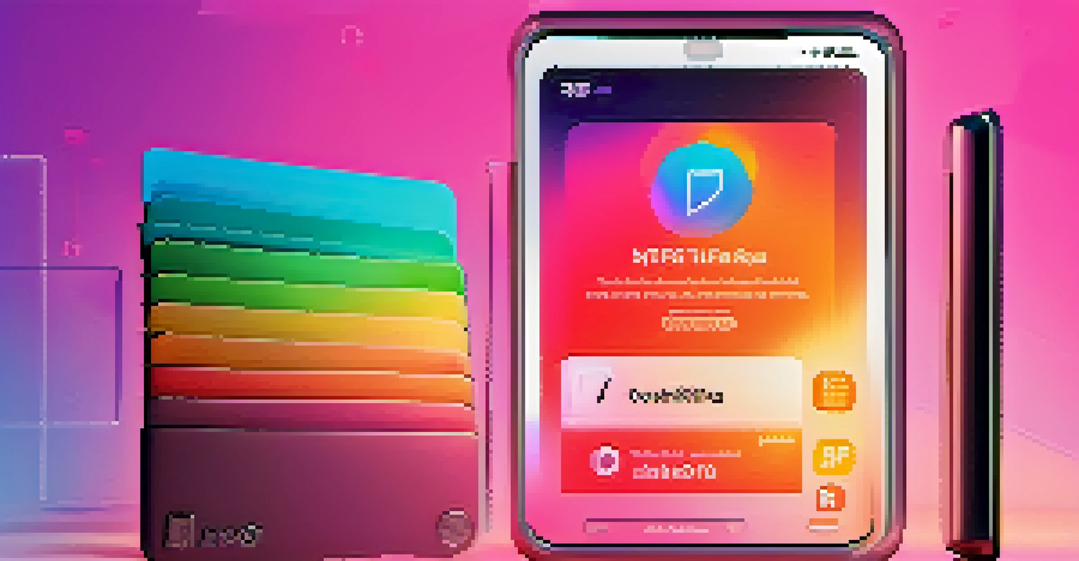 A digital wallet interface showcasing colorful NFT icons against a soft gradient background, symbolizing security.