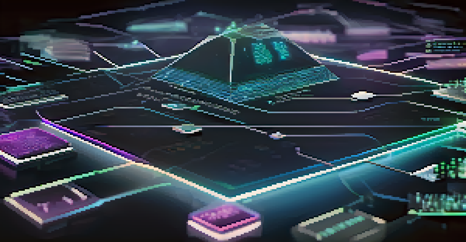 A close-up view of a holographic blockchain ledger showing NFT transactions, with glowing digital elements.