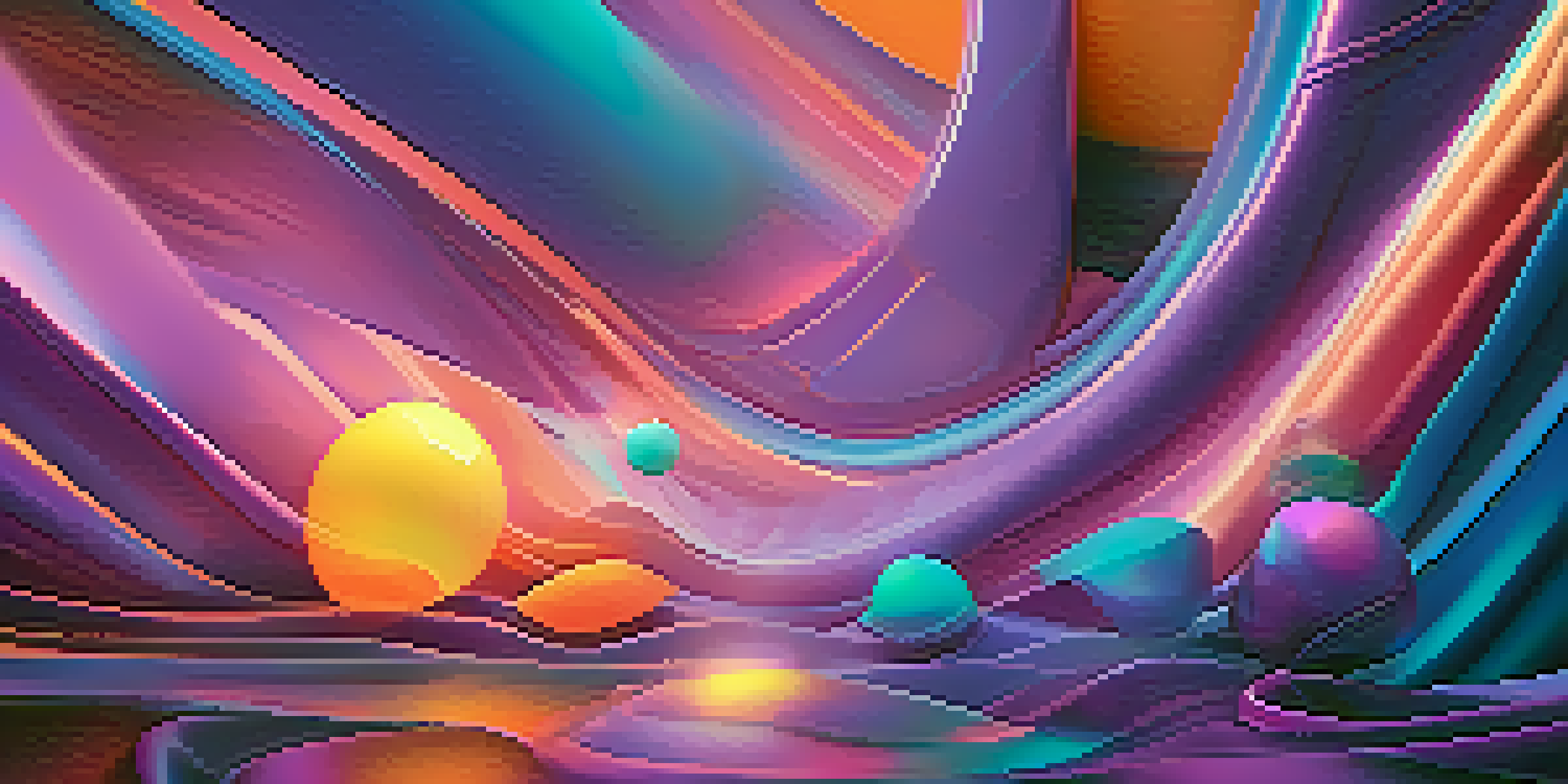A colorful abstract digital artwork representing an NFT, with a glowing effect in the center and a gradient background.