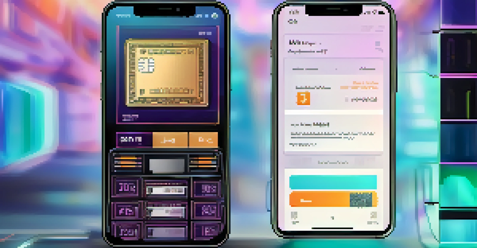 A close-up view of a digital wallet displaying unique NFTs with intricate designs on a sleek device.