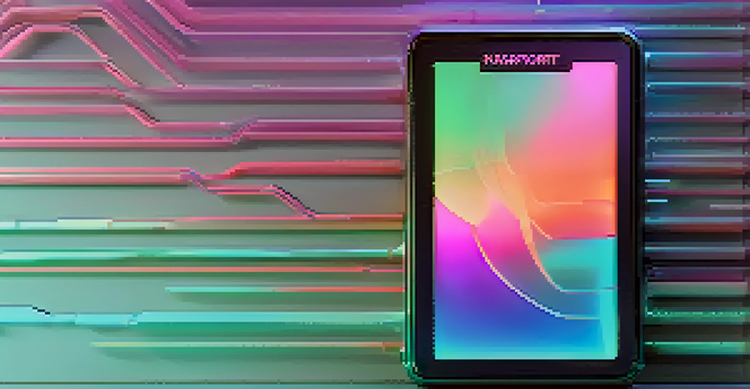A digital passport displayed in holographic format, showcasing vibrant colors and a high-tech environment.