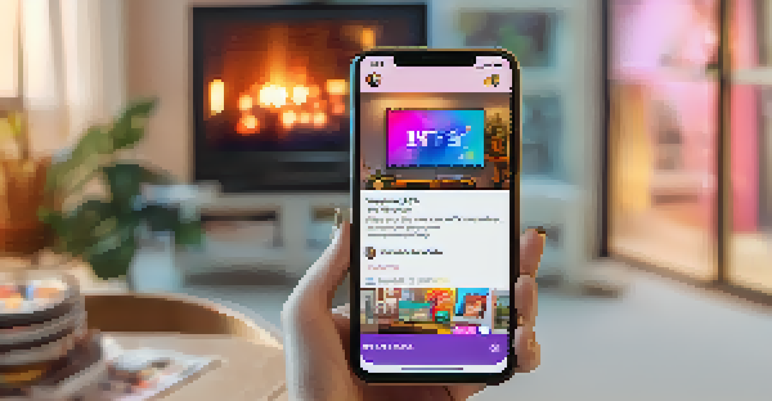 A smartphone displaying a vibrant social media feed with various NFT artworks and educational content.