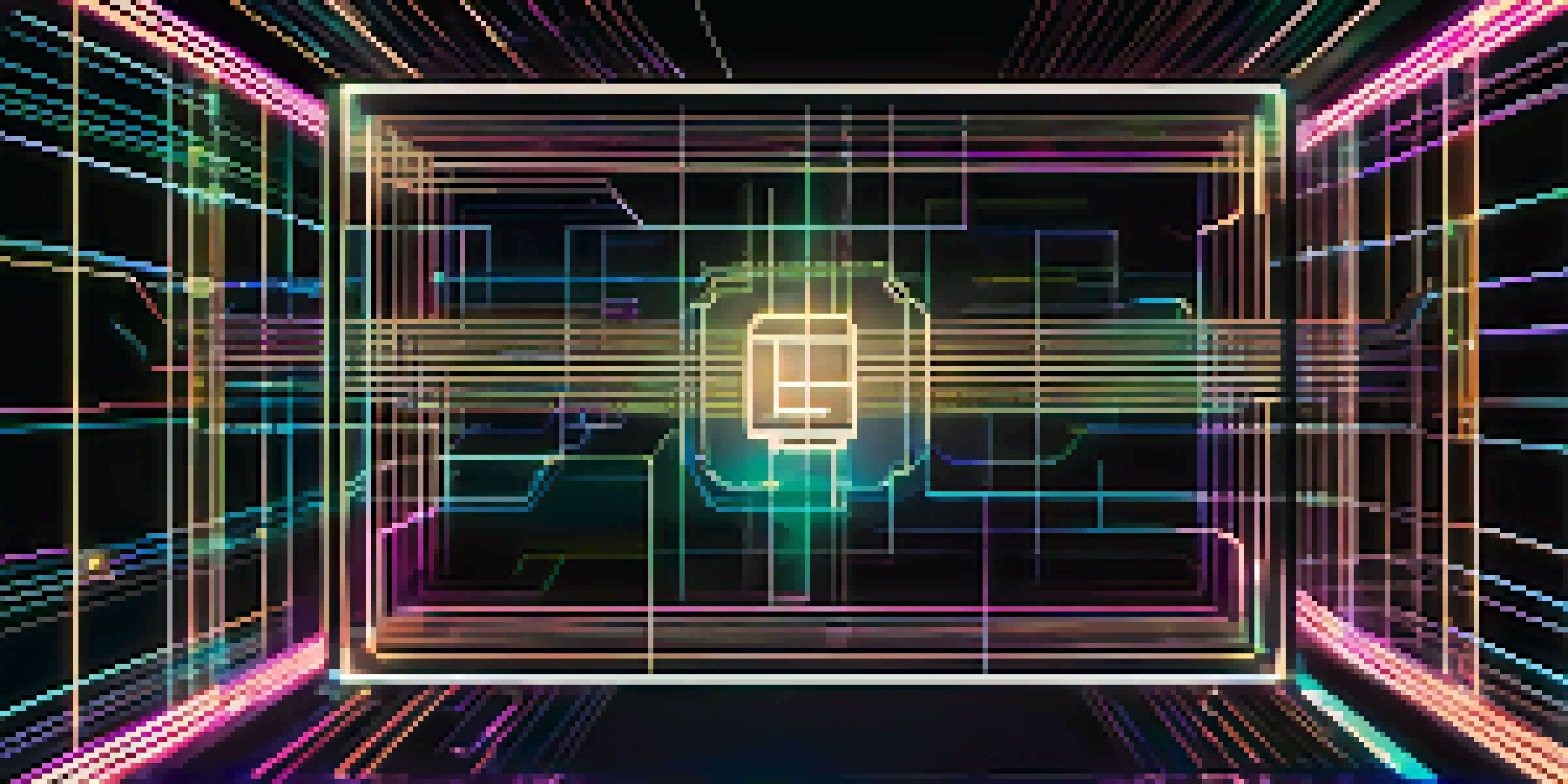 A close-up of a digital blockchain ledger with glowing transaction data and NFTs, symbolizing transparency.